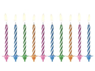 Świeczka urodzinowa Partydeco Urodzinowe Magiczne 6cm/10sztuk (SCP-9) Partydeco