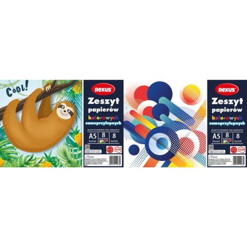 Zeszyt papierów kolorowych Rexus samoprzylepne A5 (4669) Rexus Zeszyt papierów kolorowych Rexus samoprzylepne A5 (4669) Rexus