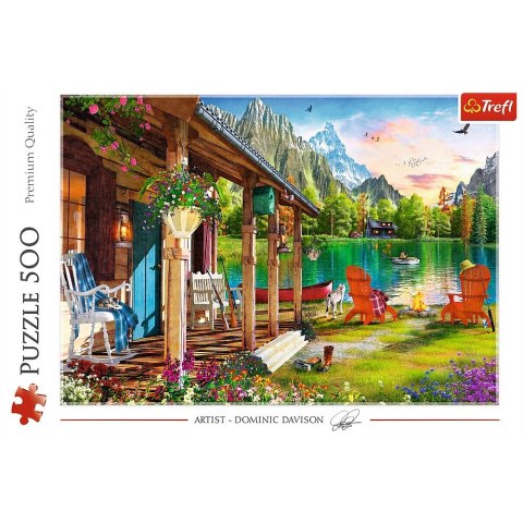 Puzzle Trefl Domek w górach 500 el. (37408) Trefl Puzzle Trefl Domek w górach 500 el. (37408) Trefl