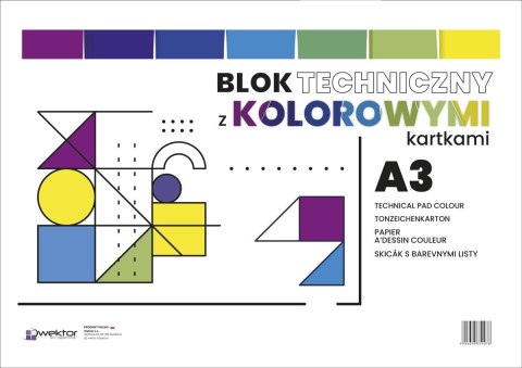 Blok techniczny Wektor kolor A3 mix 160g 10k Wektor