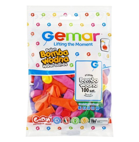 Balon wodny Godan BALONY WODNE 80mm 3cal 100 szt (PT/20) Godan Balon wodny Godan BALONY WODNE 80mm 3cal 100 szt (PT/20) Godan