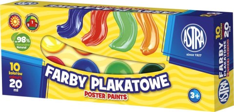 Farby plakatowe Astra kolor: mix 20ml 10 kolor. (301115004) Astra