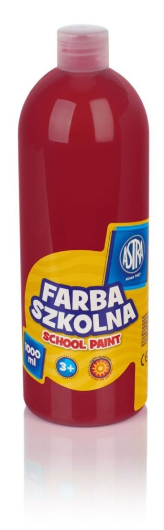 Farby plakatowe Astra szkolne kolor: czerwony ciemny 1000ml 1 kolor. Astra