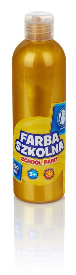 Farby plakatowe Astra szkolne kolor: złoty 250ml 1 kolor. Astra Farby plakatowe Astra szkolne kolor: złoty 250ml 1 kolor. Astra