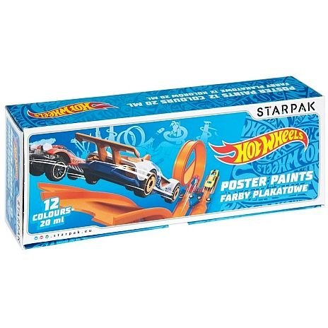 Farby plakatowe Starpak Hot Wheels kolor: mix 20ml 12 kolor. (337500) Starpak Farby plakatowe Starpak Hot Wheels kolor: mix 20ml 12 kolor. (337500) Starpak
