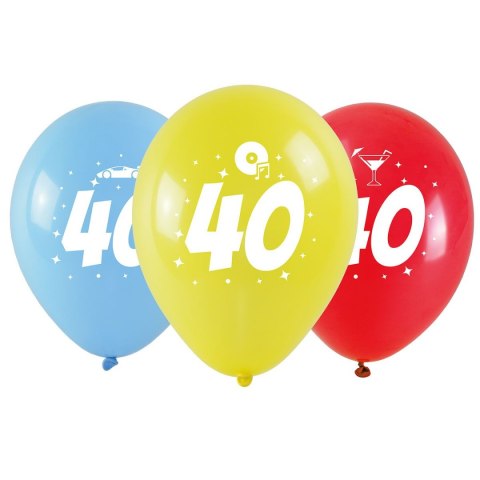 Balon gumowy Arpex z nadrukiem cyferki - 40 (3 szt.) mix 280mm (KB2013-40-9944) Arpex Balon gumowy Arpex z nadrukiem cyferki - 40 (3 szt.) mix 280mm (KB2013-40-9944) Arpex