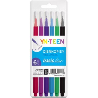 Cienkopis Yn-teen, mix 0,7mm 6kol. (5902277296177) Yn-teen