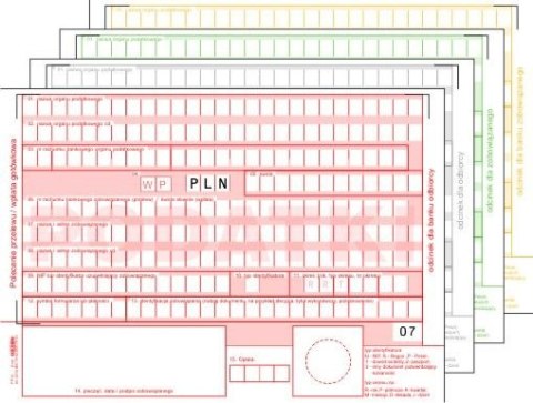 Druk samokopiujący Stolgraf Polecenie przelewu wpłata gotówkowa Podatki A6 100k. (PP12) Stolgraf