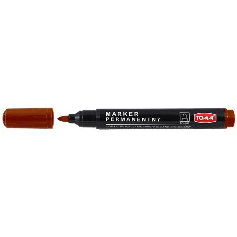 Marker permanentny Toma brązowy okrągła końcówka Toma