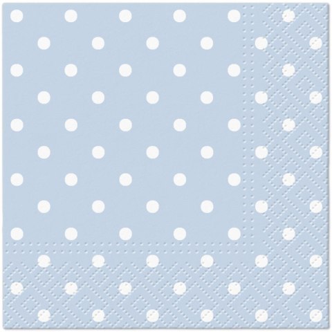 Serwetki Paw Dots Light blue mix nadruk bibuła [mm:] 250x250 (SDC066055) Paw