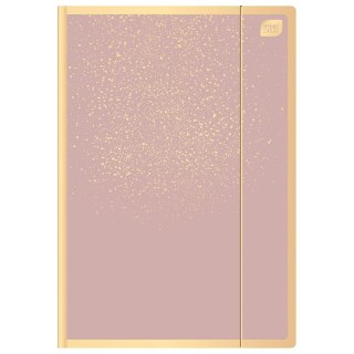 Teczka kartonowa na gumkę SATIN GOLD 1 A4+ złoty 400g Interdruk Interdruk