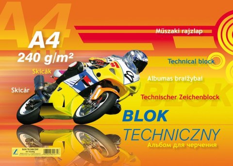 Blok techniczny Kreska A4 biały 240g 10k [mm:] 210x297 Kreska