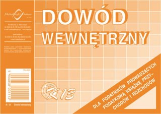 Druk offsetowy Michalczyk i Prokop Dowód wewnętrzny A6 50k. (K-13) Michalczyk i Prokop