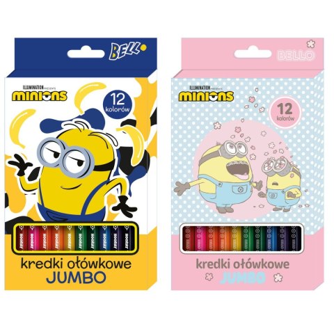 Kredki ołówkowe Beniamin Minionki Jumbo 12 kol. Beniamin