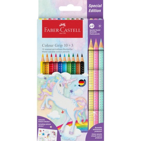 Kredki ołówkowe Faber Castell Unicorn 10+3 kol. (201542 FC) Faber Castell