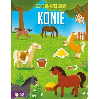 Książeczka edukacyjna Zielona Sowa Ozdabiam naklejkami. Konie Zielona Sowa