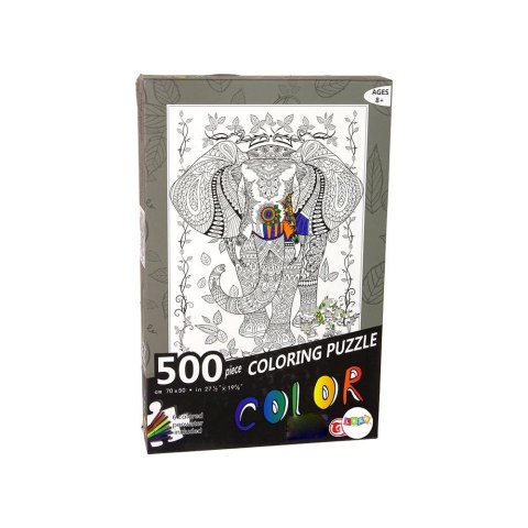 Puzzle Lean Do Kolorowania 500 Elementów Słoń 500 el. (14154) Lean Puzzle Lean Do Kolorowania 500 Elementów Słoń 500 el. (14154) Lean