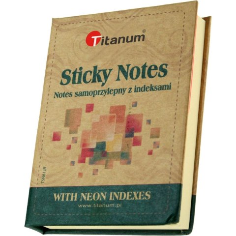 Zakładki indeksujące Titanum z indeksami papierowymi fluo [mm:] 810x105 (TSN6139) Titanum