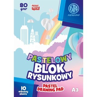 Blok rysunkowy Astrapap kolorowy pastel A3 mix 80g 10k (106022002) Astrapap