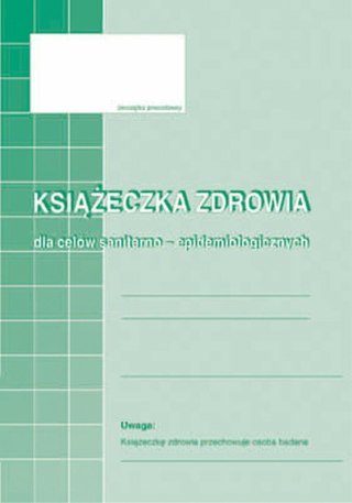 Druk offsetowy Michalczyk i Prokop Książeczka zdrowia dla celów sanitarno-epidemiologicznych A6 8k. (530-5) Michalczyk i Prokop