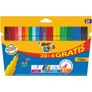 Flamaster Bic Kids Visa 20+4 24 kol. (897098) Bic Kids