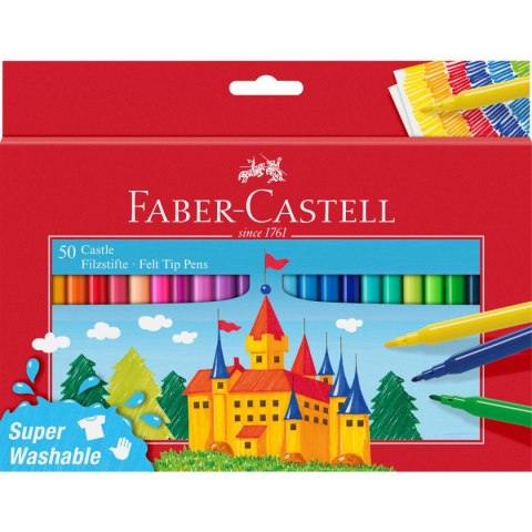 Flamaster Faber Castell zamek 50 kol. (554204) Faber Castell