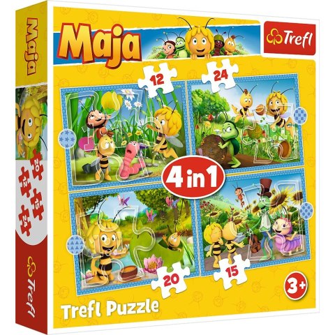 Puzzle Trefl Pszczółka Maja 4w1 el. (34356) Trefl Puzzle Trefl Pszczółka Maja 4w1 el. (34356) Trefl