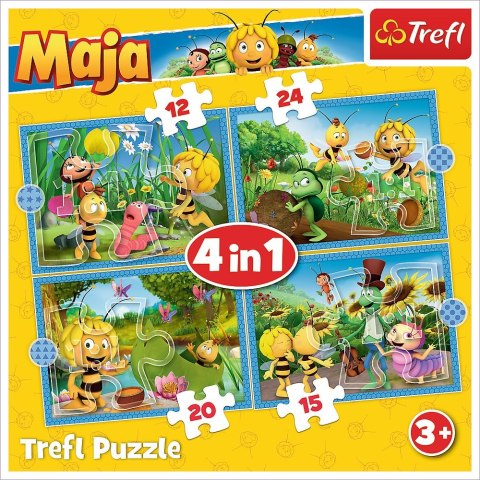 Puzzle Trefl Pszczółka Maja 4w1 el. (34356) Trefl Puzzle Trefl Pszczółka Maja 4w1 el. (34356) Trefl