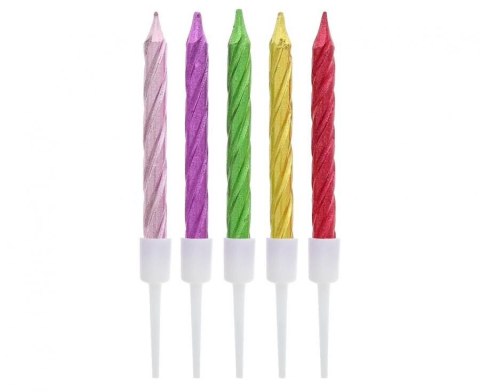 Świeczka urodzinowa Godan Twister, metaliczne, mix, 8x0.36 cm, 10 szt. (BH-STMM) Godan Świeczka urodzinowa Godan Twister, metaliczne, mix, 8x0.36 cm, 10 szt. (BH-STMM) Godan