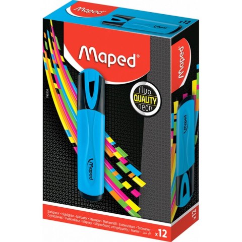 Zakreślacz Maped fluo peps, niebieski 1,0-5,0mm (742530) Maped