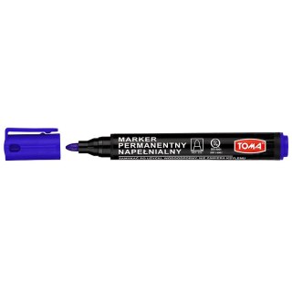 Marker permanentny Toma niebieski 1,0-5,0mm okrągła końcówka Toma