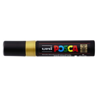 Marker suchościeralny Uni POSCA srebrny, mix 15mm ścięta końcówka (PC-17k) Uni