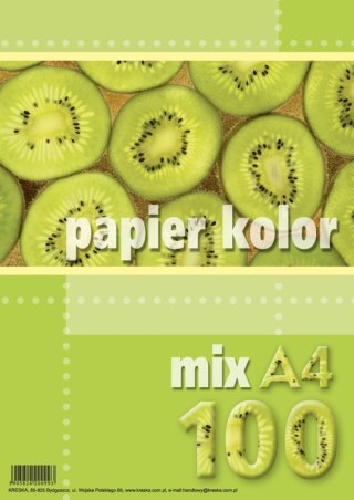 Papier kolorowy Kreska A4 mix 80g Kreska