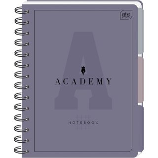 Kołozeszyt (kołobrulion) Interdruk ACADEMY A5 100 # PP A5 100k. 90g krata [mm:] 220 (z przekładkami) Interdruk
