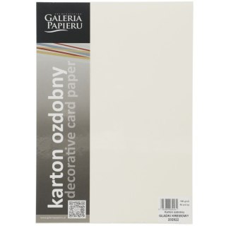 Papier ozdobny (wizytówkowy) Galeria Papieru gładki kremowy A4 kremowy 160g (202822) Galeria Papieru