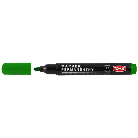Marker permanentny Toma zielony okrągła końcówka Toma