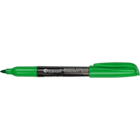 Marker permanentny Titanum zielony 2,0mm okrągła końcówka (PY1002-GY) Titanum