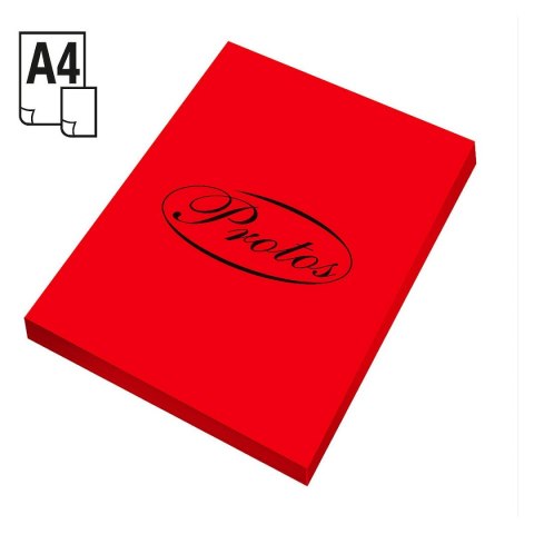 Papier kolorowy Protos A4 czerwony 80g Protos Papier kolorowy Protos A4 czerwony 80g Protos