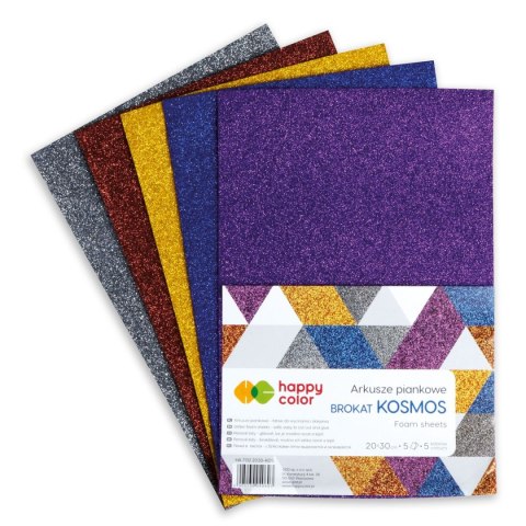 Arkusz piankowy Happy Color kolor: mix 5 ark. [mm:] 210x297 (HA 7132 2030-KOS) Happy Color
