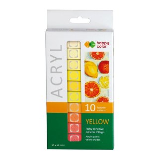 Farba akrylowa Happy Color kolor: żółty 12ml (HA 7370 0012-Y10) Happy Color