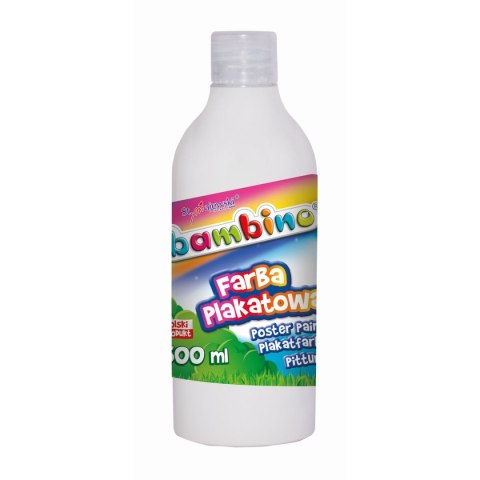 Farby plakatowe Bambino Bambino w butelce 500 ml kolor: biały 500ml 1 kolor. (biała) Bambino
