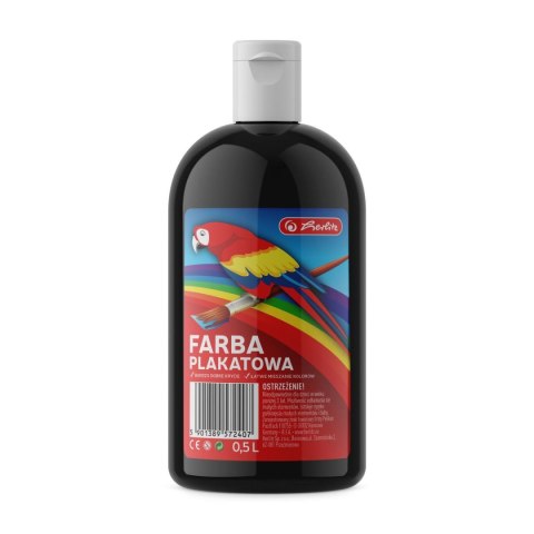Farby plakatowe Herlitz kolor: czarny 500ml 1 kolor. (9575671) Herlitz Farby plakatowe Herlitz kolor: czarny 500ml 1 kolor. (9575671) Herlitz