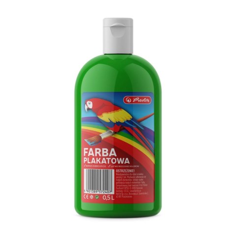 Farby plakatowe Herlitz kolor: zielony 500ml 1 kolor. (9575820) Herlitz Farby plakatowe Herlitz kolor: zielony 500ml 1 kolor. (9575820) Herlitz