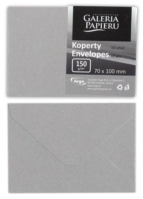 Koperta Galeria Papieru pearl jasnosrebrny srebrna [mm:] 70x100 (280440) 10 sztuk Galeria Papieru
