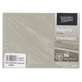 Koperta pearl srebrny k 150 B6 Srebrny [mm:] 125x176 (280866) 10 sztuk