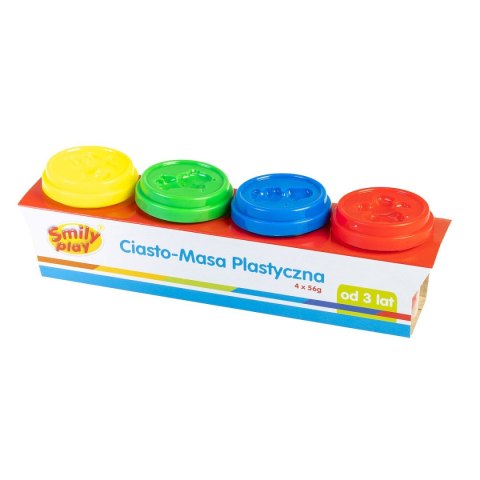 Plastelina Smily Play 4 kol. 4 tuby ciasto-masa mix 56g (SP83347) Smily Play