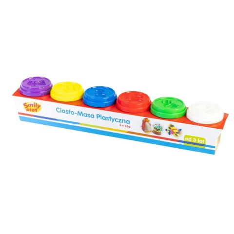 Plastelina Smily Play 6 kol. 6 tub ciasto-masa mix 56g (SP83350) Smily Play