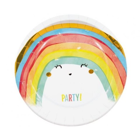Talerz jednorazowy Godan Rainbow Party papier śr. 230mm 8 szt (93561) Godan Talerz jednorazowy Godan Rainbow Party papier śr. 230mm 8 szt (93561) Godan
