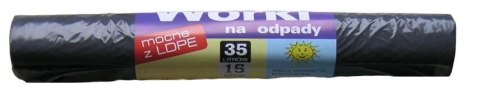 Worki na śmieci Amaks LDPE 35l czarne 15 szt. Amaks Worki na śmieci Amaks LDPE 35l czarne 15 szt. Amaks