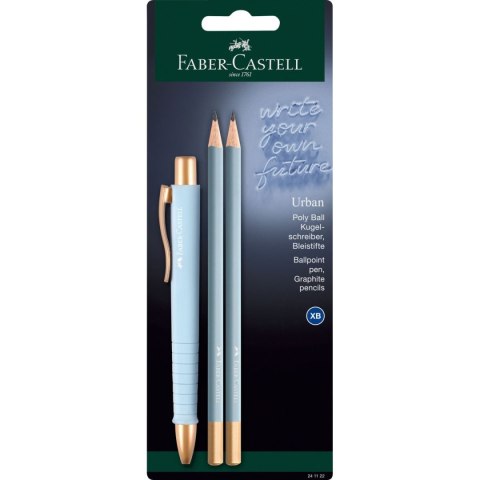 Długopis Faber Castell +2 ołówki skyblue (241122 FC) Faber Castell